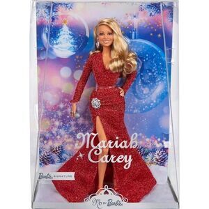 2023 Barbie‎ Signature Mariah Carey Holiday Doll Christmas Red Dress